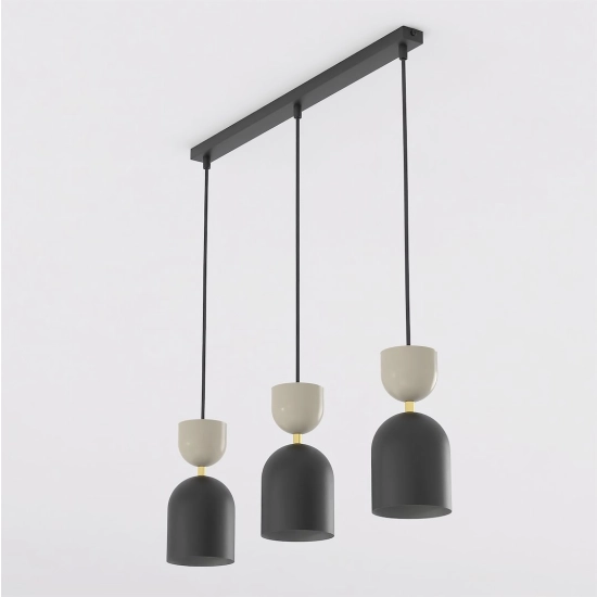 Lampa wisząca GAUDI 3 BLACK MOKKA 1738/3 EMIBIG - zdjęcie produktu