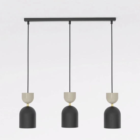 Lampa wisząca GAUDI 3 BLACK MOKKA 1738/3 EMIBIG - zdjęcie dodatkowe 1