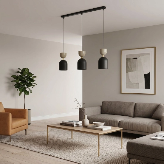 Lampa wisząca GAUDI 3 BLACK MOKKA 1738/3 EMIBIG - zdjęcie dodatkowe 5