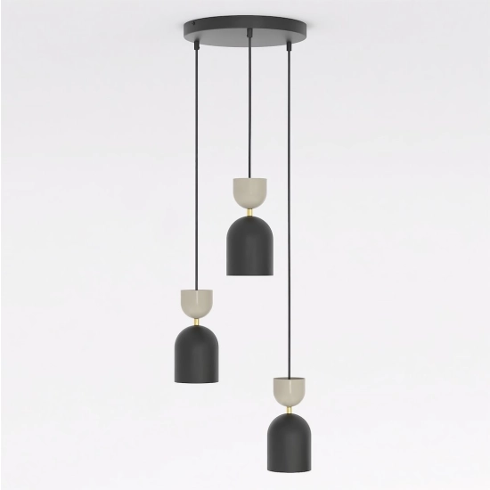 Lampa wisząca GAUDI 3PREM BLACK MOKKA 1738/3PREM EMIBIG - zdjęcie dodatkowe 1