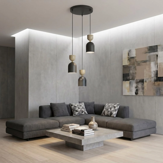 Lampa wisząca GAUDI 3PREM BLACK MOKKA 1738/3PREM EMIBIG - zdjęcie dodatkowe 5