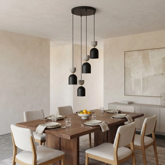 Lampa wisząca GAUDI 4PREM BLACK MOKKA 1738/4PREM EMIBIG - zdjęcie dodatkowe 2