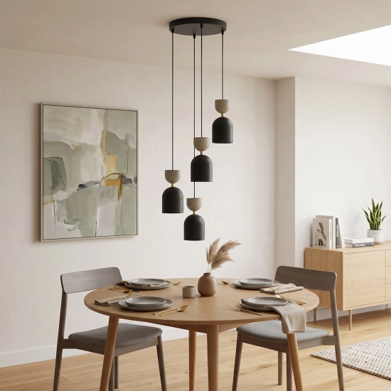 Lampa wisząca GAUDI 4PREM BLACK MOKKA 1738/4PREM EMIBIG - zdjęcie dodatkowe 3