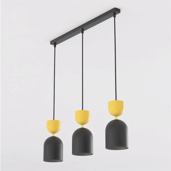 Lampa wisząca GAUDI 3 BLACK ORANGE 1739/3 EMIBIG - zdjęcie produktu