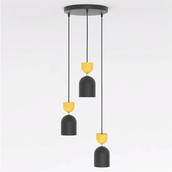 Lampa wisząca GAUDI 3PREM BLACK ORANGE 1739/3PREM EMIBIG - zdjęcie dodatkowe 1