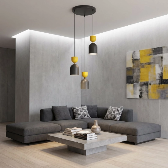 Lampa wisząca GAUDI 3PREM BLACK ORANGE 1739/3PREM EMIBIG - zdjęcie dodatkowe 3
