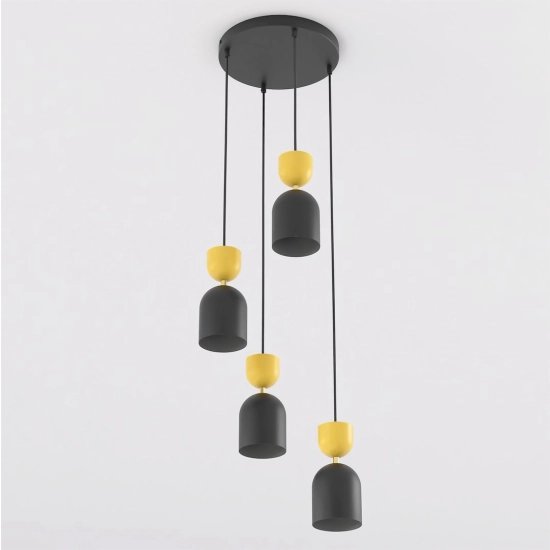 Lampa wisząca GAUDI 4PREM BLACK ORANGE 1739/4PREM EMIBIG - zdjęcie produktu