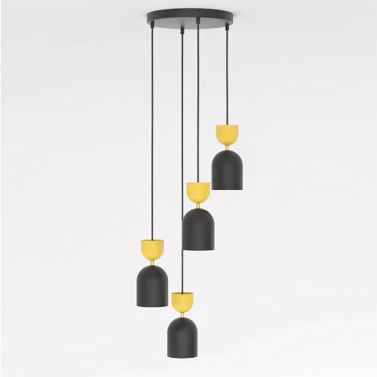 Lampa wisząca GAUDI 4PREM BLACK ORANGE 1739/4PREM EMIBIG - zdjęcie dodatkowe 1