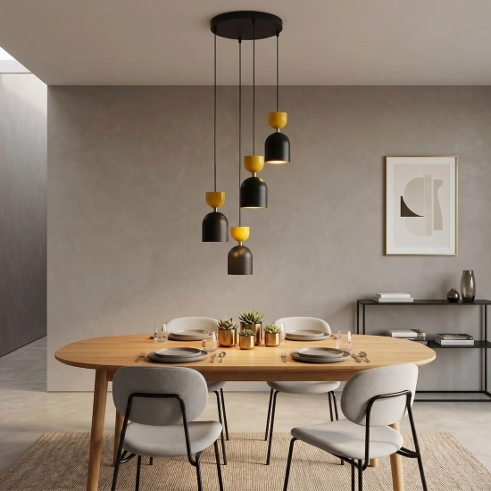 Lampa wisząca GAUDI 4PREM BLACK ORANGE 1739/4PREM EMIBIG - zdjęcie dodatkowe 2