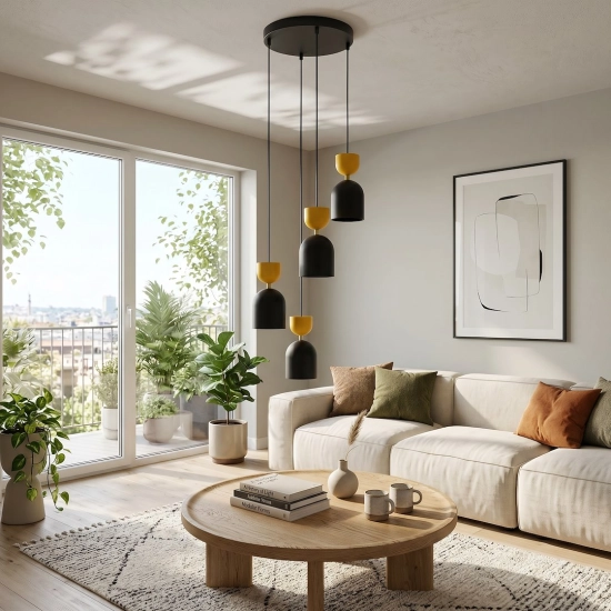 Lampa wisząca GAUDI 4PREM BLACK ORANGE 1739/4PREM EMIBIG - zdjęcie dodatkowe 5