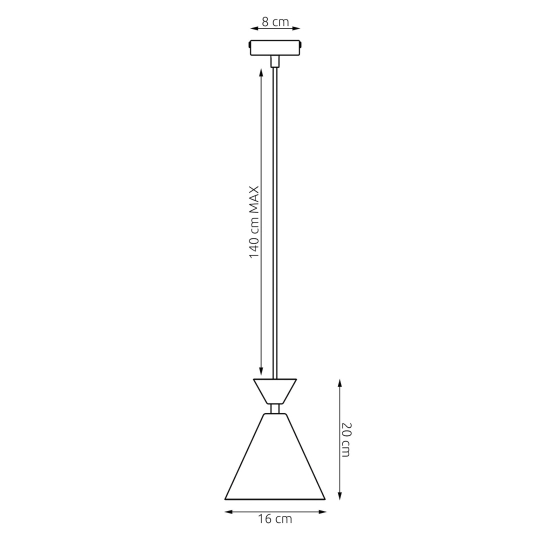 Lampa wisząca KLEVER 1 MOKKA BLACK 1741/1 EMIBIG - zdjęcie dodatkowe 5