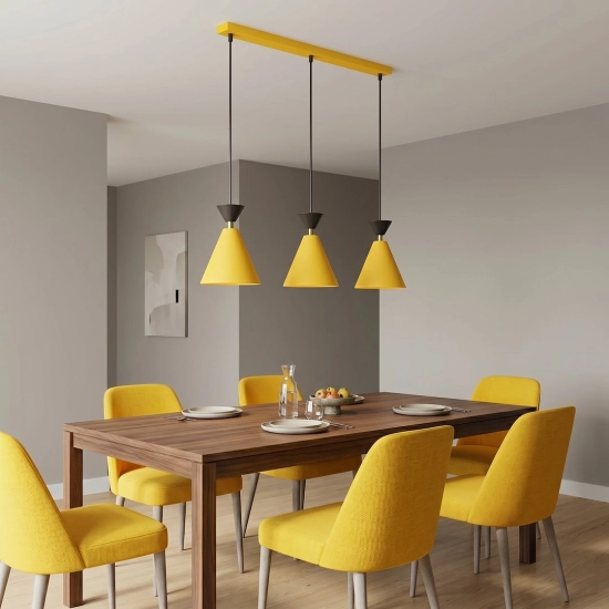 Lampa wisząca KLEVER 3 ORANGE BLACK 1742/3 EMIBIG - zdjęcie dodatkowe 3