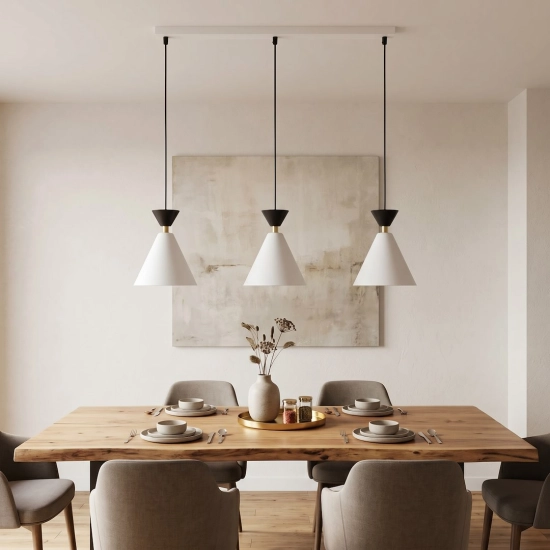 Lampa wisząca KLEVER 3 WHITE BLACK 1743/3 EMIBIG - zdjęcie dodatkowe 3