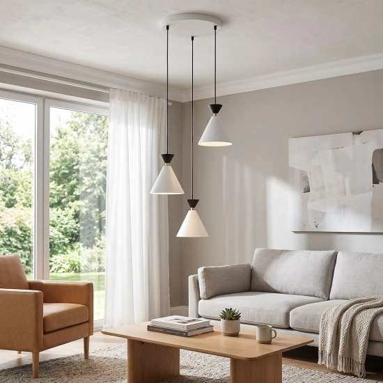 Lampa wisząca KLEVER 3PREM WHITE BLACK 1743/3PREM EMIBIG - zdjęcie dodatkowe 3