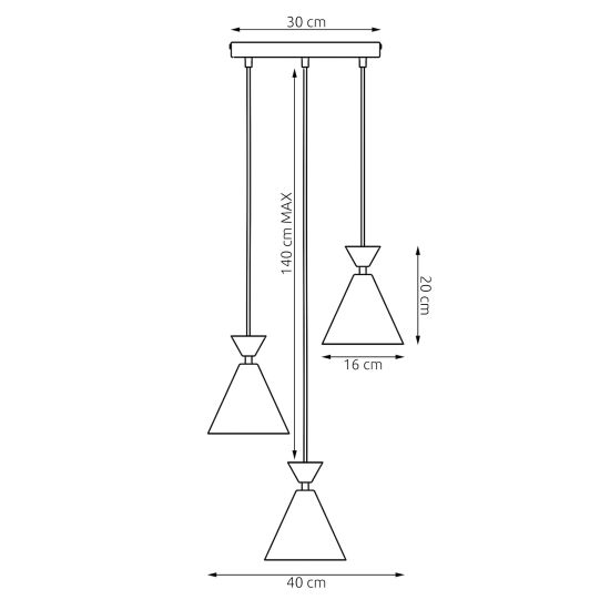 Lampa wisząca KLEVER 3PREM WHITE BLACK 1743/3PREM EMIBIG - zdjęcie dodatkowe 6
