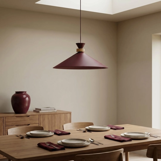 Lampa wisząca OLIVO 1L BURGUNDY 1751/1L EMIBIG - zdjęcie dodatkowe 2