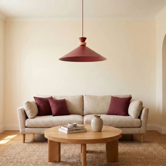 Lampa wisząca OLIVO 1L BURGUNDY 1751/1L EMIBIG - zdjęcie dodatkowe 4