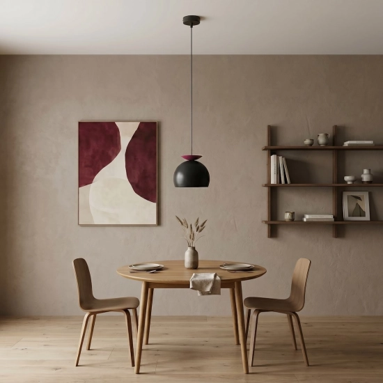 Lampa wisząca GEO 1 BLACK BURGUNDY 1752/1 EMIBIG - zdjęcie dodatkowe 2