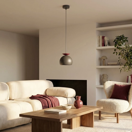 Lampa wisząca GEO 1 BLACK BURGUNDY 1752/1 EMIBIG - zdjęcie dodatkowe 4