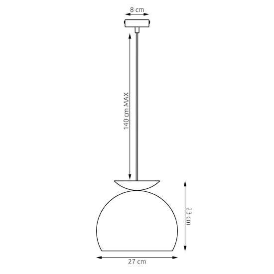 Lampa wisząca GEO 1 BLACK MOKKA 1753/1 EMIBIG - zdjęcie dodatkowe 5