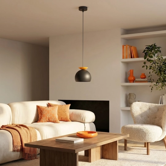Lampa wisząca GEO 1 BLACK ORANGE 1754/1 EMIBIG - zdjęcie dodatkowe 4