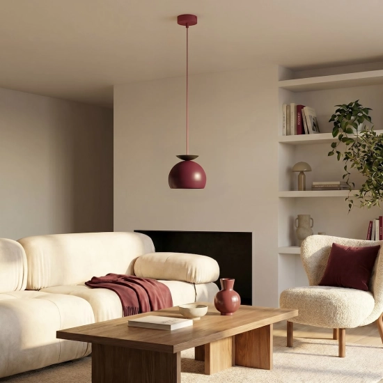 Lampa wisząca GEO 1 BURGUNDY BLACK 1755/1 EMIBIG - zdjęcie dodatkowe 4