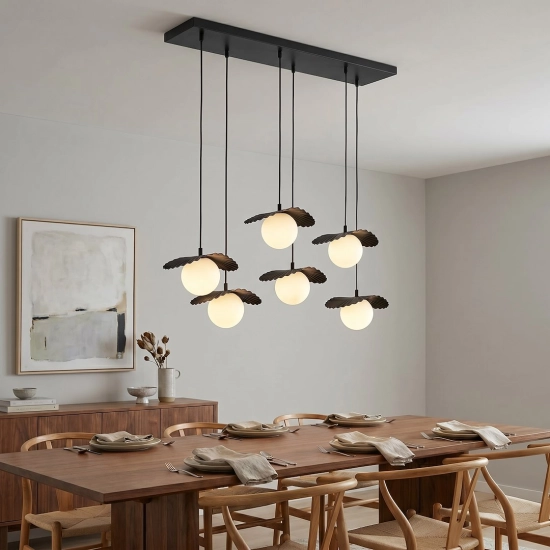Lampa wisząca FLORA 6 BLACK OPAL 1758/6 EMIBIG - zdjęcie dodatkowe 4