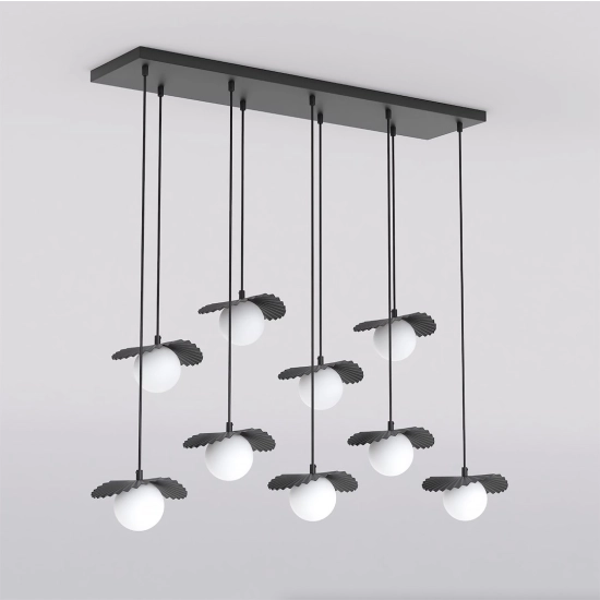 Lampa wisząca FLORA 9 BLACK OPAL 1758/9 EMIBIG - zdjęcie produktu
