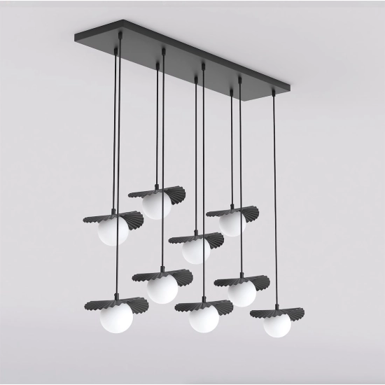 Lampa wisząca FLORA 9 BLACK OPAL 1758/9 EMIBIG - zdjęcie dodatkowe 1