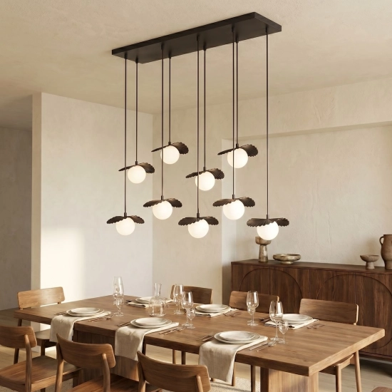 Lampa wisząca FLORA 9 BLACK OPAL 1758/9 EMIBIG - zdjęcie dodatkowe 4