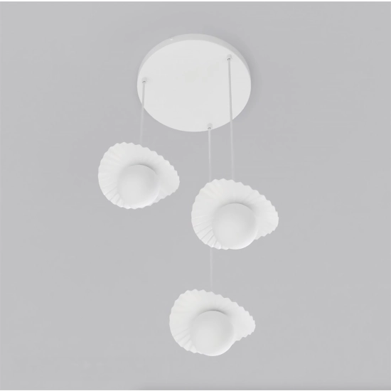 Lampa wisząca FLORA 3PREM WHITE OPAL 1759/3 EMIBIG - zdjęcie dodatkowe 1