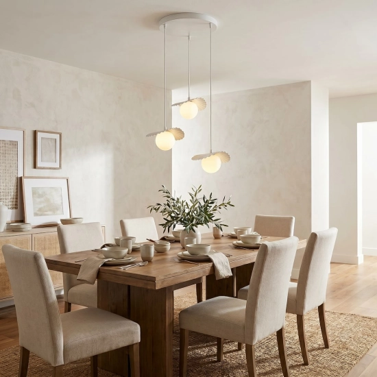 Lampa wisząca FLORA 3PREM WHITE OPAL 1759/3 EMIBIG - zdjęcie dodatkowe 2