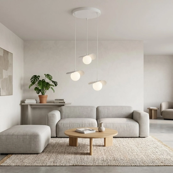 Lampa wisząca FLORA 3PREM WHITE OPAL 1759/3 EMIBIG - zdjęcie dodatkowe 4