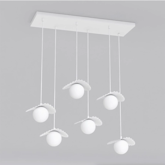 Lampa wisząca FLORA 6 WHITE OPAL 1759/6 EMIBIG - zdjęcie dodatkowe 1
