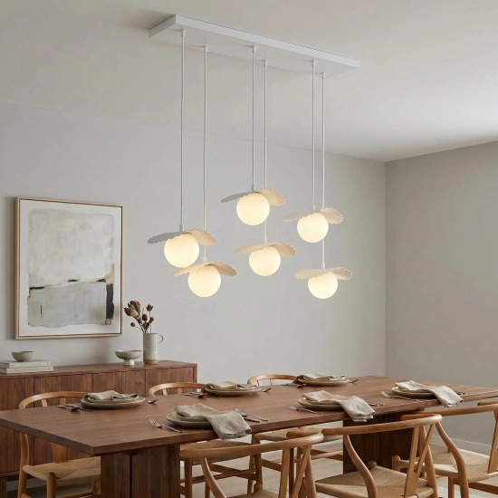 Lampa wisząca FLORA 6 WHITE OPAL 1759/6 EMIBIG - zdjęcie dodatkowe 4