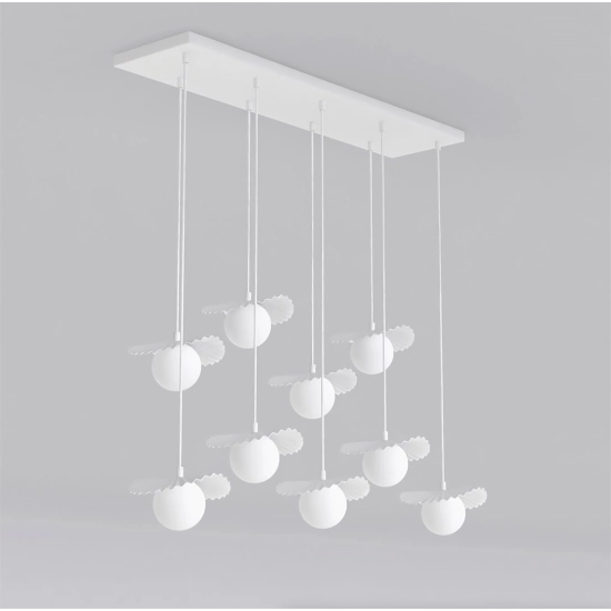 Lampa wisząca FLORA 9 WHITE OPAL 1759/9 EMIBIG - zdjęcie dodatkowe 1