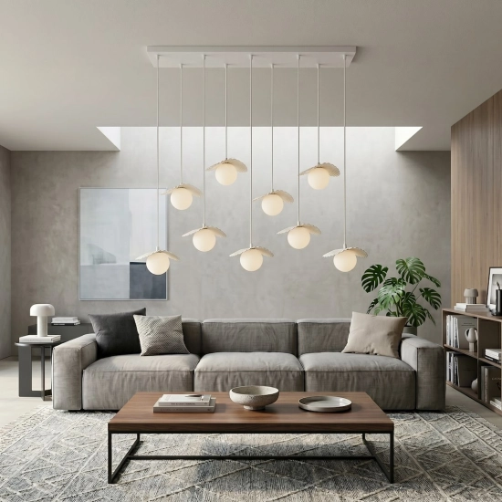 Lampa wisząca FLORA 9 WHITE OPAL 1759/9 EMIBIG - zdjęcie dodatkowe 2