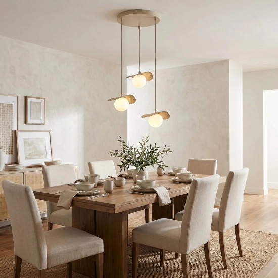 Lampa wisząca FLORA 3PREM MOKKA OPAL 1760/3 EMIBIG - zdjęcie dodatkowe 2