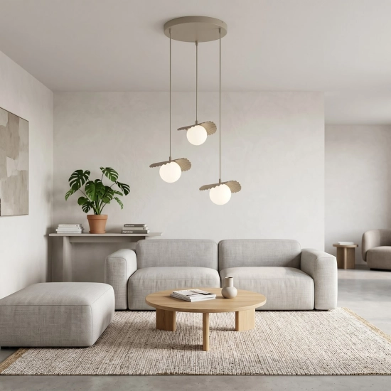 Lampa wisząca FLORA 3PREM MOKKA OPAL 1760/3 EMIBIG - zdjęcie dodatkowe 3