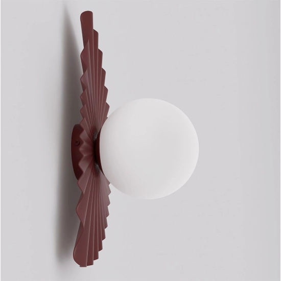 Kinkiet FLORA K1 BURGUNDY OPAL 1767/K1 EMIBIG - zdjęcie dodatkowe 1