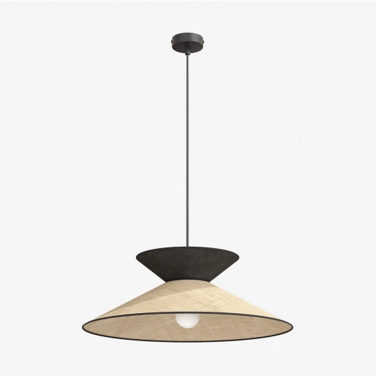 Lampa wisząca SOFTA 1 RATTAN BLACK 1768/1 EMIBIG - zdjęcie produktu