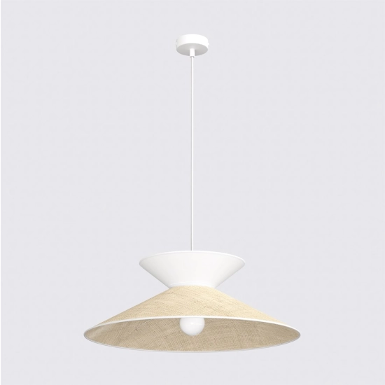 Lampa wisząca SOFTA 1 RATTAN WHITE 1769/1 EMIBIG - zdjęcie produktu