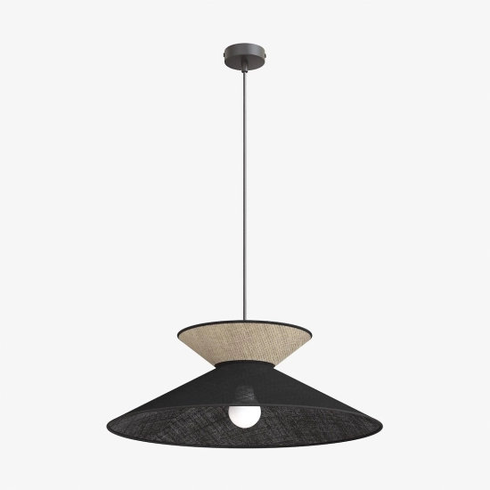 Lampa wisząca SOFTA 1 BLACK RATTAN 1770/1 EMIBIG - zdjęcie produktu