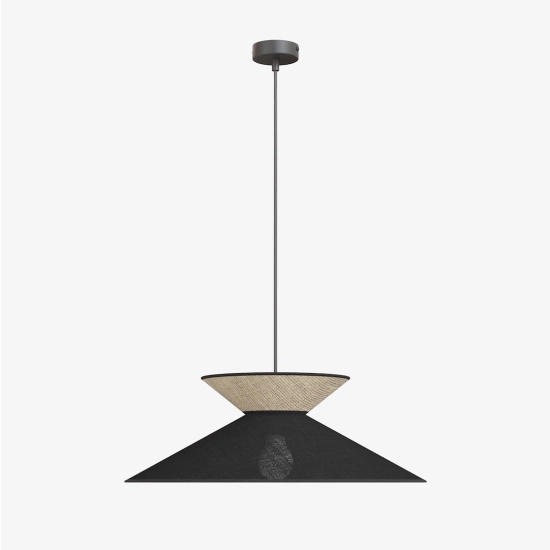 Lampa wisząca SOFTA 1 BLACK RATTAN 1770/1 EMIBIG - zdjęcie dodatkowe 1