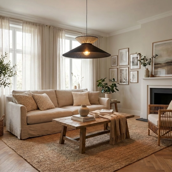 Lampa wisząca SOFTA 1 BLACK RATTAN 1770/1 EMIBIG - zdjęcie dodatkowe 2