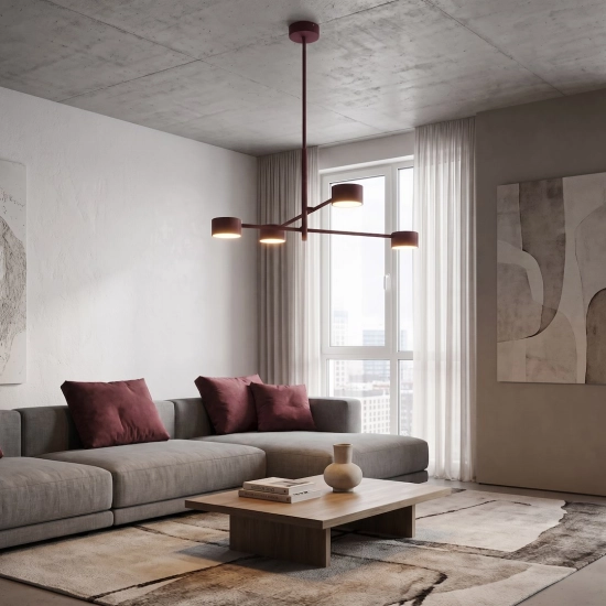 Lampa sufitowa NATSU 4BURGUNDY 1781/4 EMIBIG - zdjęcie dodatkowe 3
