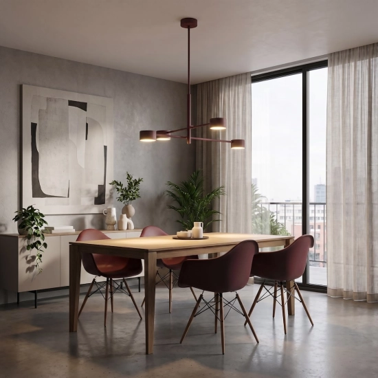Lampa sufitowa NATSU 4BURGUNDY 1781/4 EMIBIG - zdjęcie dodatkowe 4