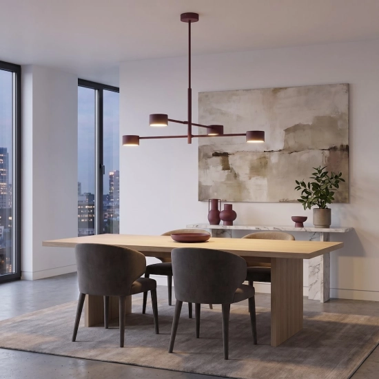 Lampa sufitowa NATSU 4BURGUNDY 1781/4 EMIBIG - zdjęcie dodatkowe 5