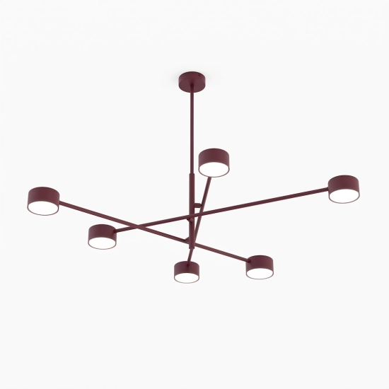 Lampa sufitowa NATSU 6 BURGUNDY 1781/6 EMIBIG - zdjęcie produktu