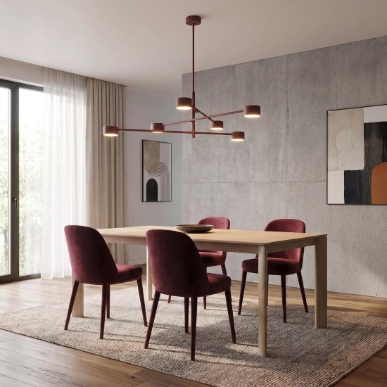 Lampa sufitowa NATSU 6 BURGUNDY 1781/6 EMIBIG - zdjęcie dodatkowe 3